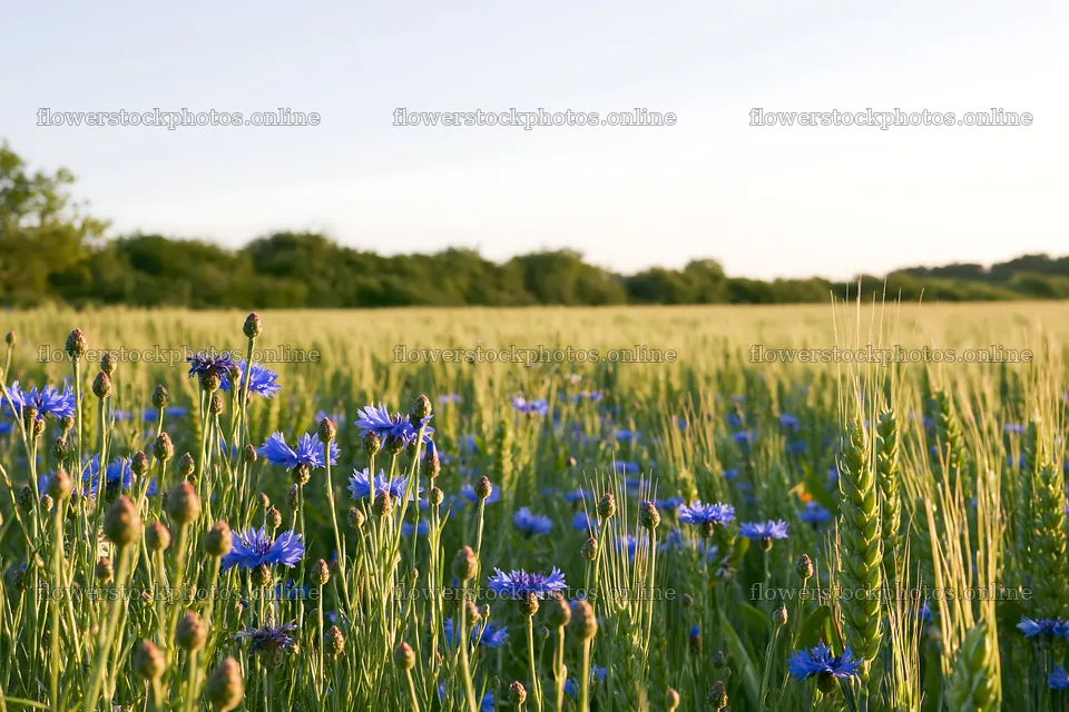 Cornflower meadow website header image – flower stock photos 9722x6480