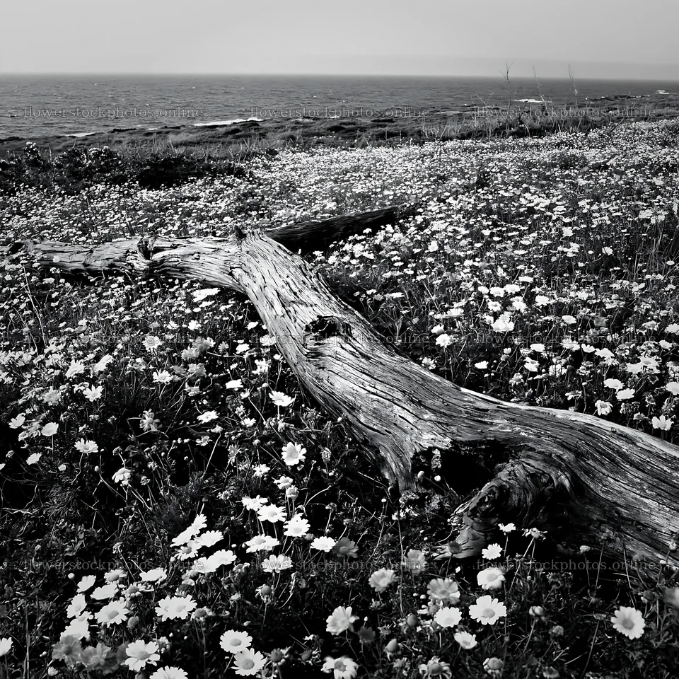 Chiba coastal climate meadow driftwood foreground – flower stock photos 7938x7938