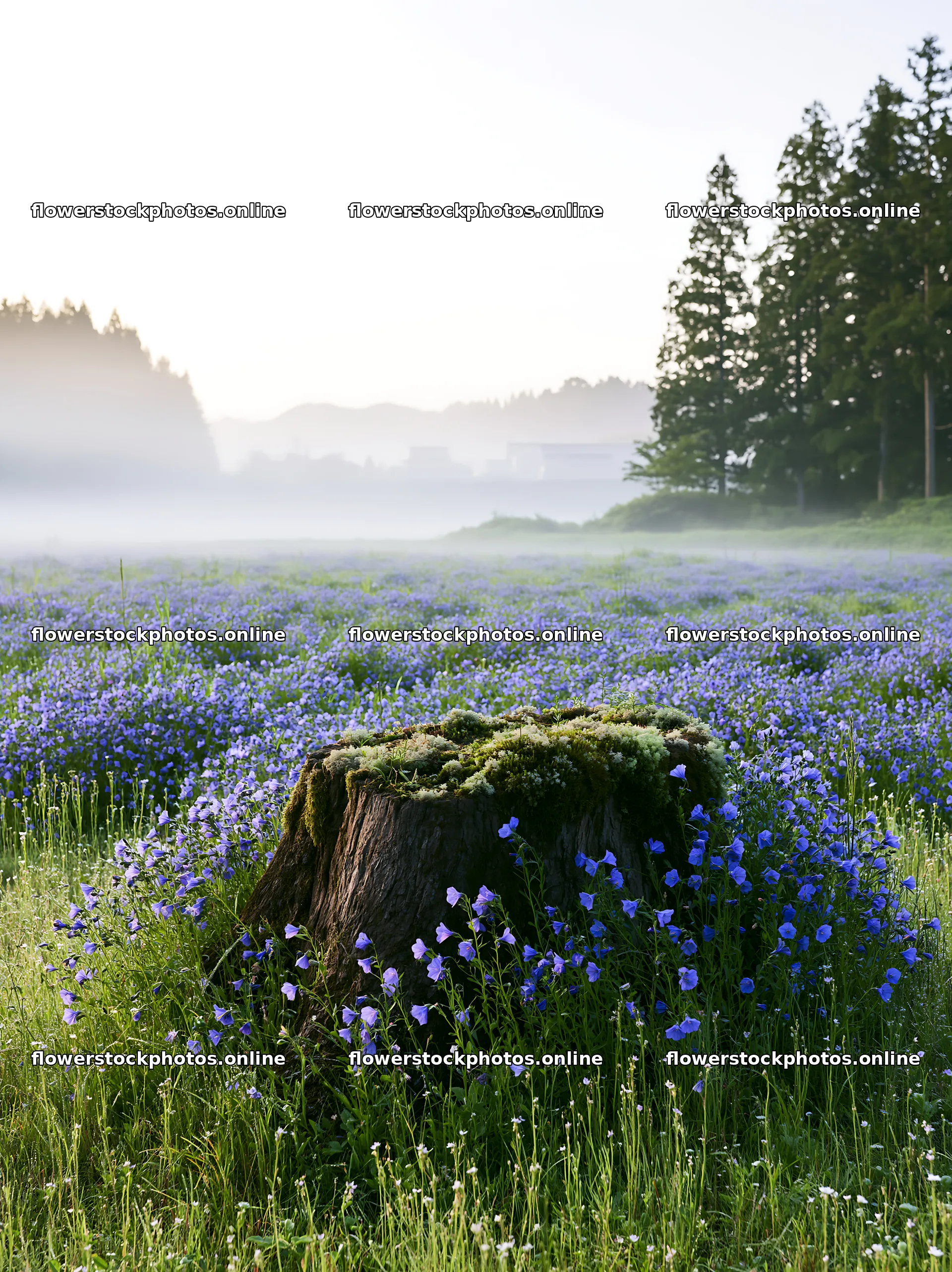 Gifu low carbon meadow mossy log surrounded by flowers – flower stock photos 6866x9174