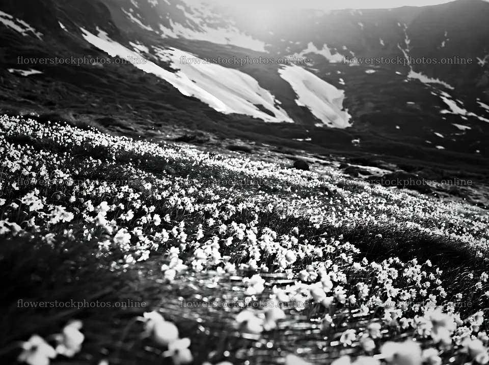 Spring snowmelt reveals flowers in Tatra mountains meadow – flower stock photos 9174x6866